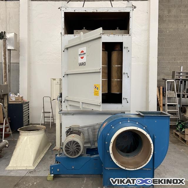 KELLER 18 cartridges dust collector 288m2 type VARIO 5 22 KW Vikat
