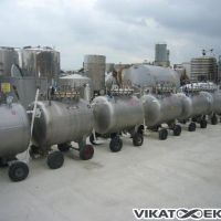 Stainless steel tank,500 liters, on wheels