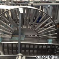Stainless steel roll conveyor, circle shaped
