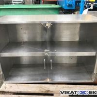 Stainless steel cabinet with plexiglass doors