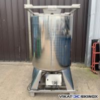 Container inox chauffé calorifugé 590 litres