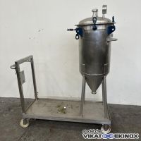S/S tank 125 litres on stainless steel trolley